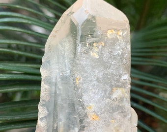 Varita de cristal Nirvana natural transparente / Punta de cuarzo Nirvana para meditación de chakras / Cristal Fenster / Cristal para ventana 269 g 4,68 pulgadas
