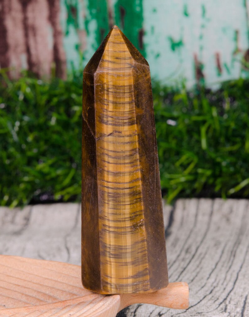 Gemstone Wand Obelisk Crystal Tiger Eyes Crystal Tower,Tiger Eye Crystal Quartz Point,Yellow Crystal Tower,Tiger/'s Eye Crystal Quartz Tower
