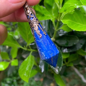 Lapis Lazuli Pendulum/Lapis Lazuli Pendant/Blue Crystal Pendulum/Lapis Lazuli Stone Jewelry/Crystal Healing/Meditation Pendulum
