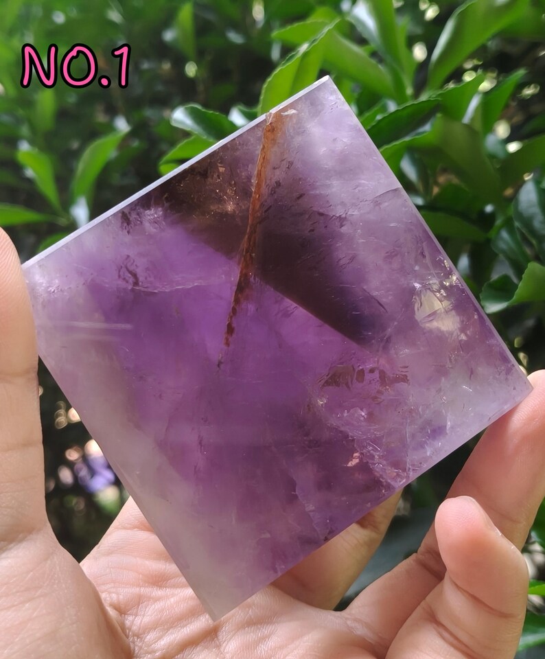 Natural Ametrine Pyramid/Ametrine Crystal Pyramid for Home Decor/Reiki Crystal Gift/Amethyst Pyramid for Meditation/Crystal Ornament image 3