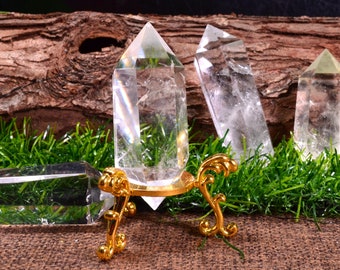 NATURAL 6sided double tips clear crystal,clear quartz,Tibetan crystal，healing,chakra and reiki,meditation,Himalayan crystal57-73mm