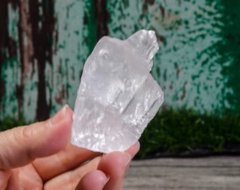 Yeso natural Nirvana Cristal/Cuarzo disuelto transparente de las altas montañas del Himalaya/Yeso corroído 66*43*23 mm 64 g Yeso de hielo