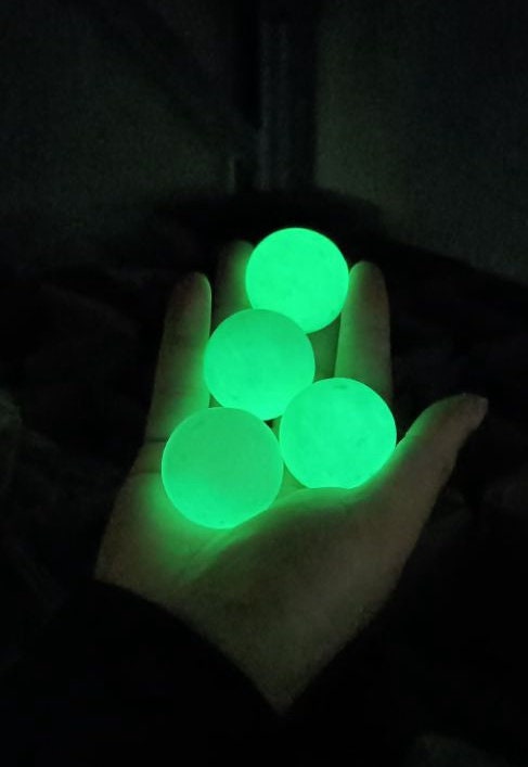 35-38mm Fluorescent stone sphere/night pearl/green fluorescent ball/Artificial noctilucent/crystal lights/thanksgiving/christmas