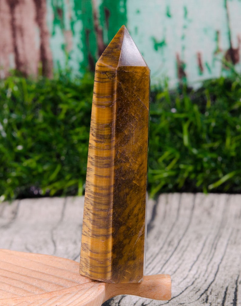 Gemstone Wand Obelisk Crystal Tiger Eyes Crystal Tower,Tiger Eye Crystal Quartz Point,Yellow Crystal Tower,Tiger/'s Eye Crystal Quartz Tower