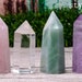 4PCS Clear Crystal Quartz Point,Green Aventurine Quartz,Amethyst Quartz Tower,Rose Quartz Crystal Tower,Chakra,Reiki,Meditation,Specimen 