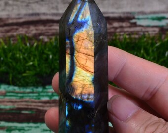 5pcs Natural Labradorite Towers,Gold Labradorite Point,Blue Labradorite Obelisk,Labradorite Specimen For Her