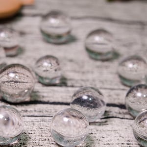 Clear Crystal Quartz Sphere,Clear Crystal Ball,Clear Crystal Quartz Beads,Crystal Healing,Metaphysical,Pagan,Pendant,Necklace,Reiki, image 1