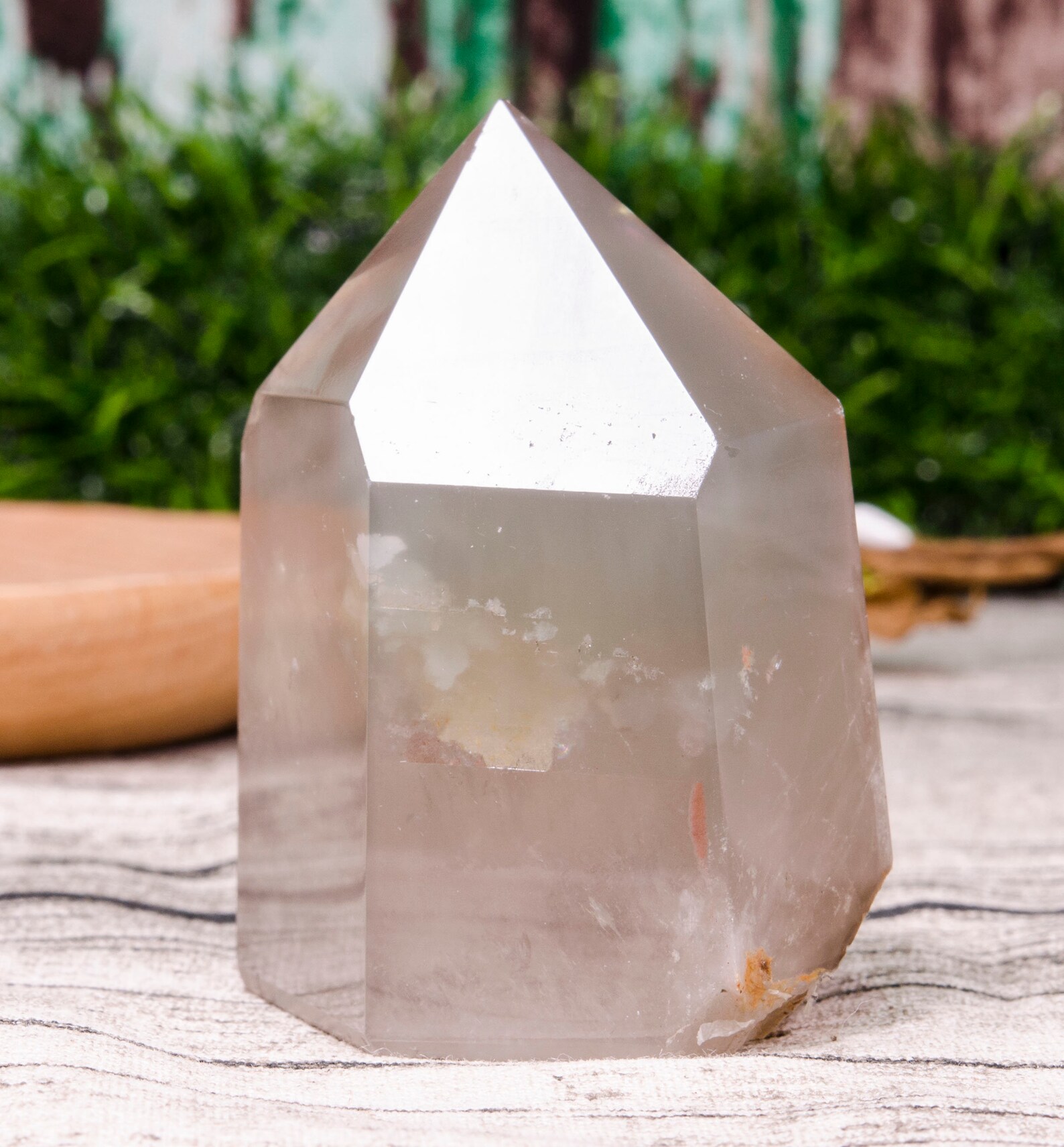 Clear Green Phantom Crystal TowerGarden Crystal Quartz Etsy