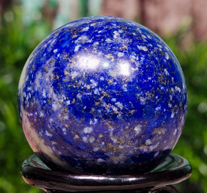 1.3Lapis Lazuli Crystal Sphere,Lapis Lazuli Quartz Ball,Lapis Quartz Beads,Crystal Healing,Metaphysical,Pagan,Pendant,Necklace,Reiki,Decor
