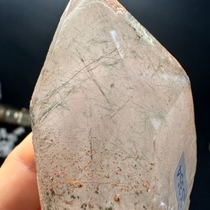 311g Green Rutile Quartz Rock/Record keeper Crystal Specimen/Erosion Quartz/Scepter Quartz/Green Phantom Crystal/102*65*40mm