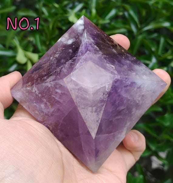 Natural Ametrine Pyramid/Ametrine Crystal Pyramid for Home Decor/Reiki Crystal Gift/Amethyst Pyramid for Meditation/Crystal Ornament