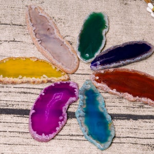 Gebohrte Achat Scheiben, Achat Geode Scheibe Druzy Anhänger, Bulk Achat Scheiben, Schmuck, Halskette, Geschenk für sie, Achat Scheibe Druzy Kristall, Ohrringe