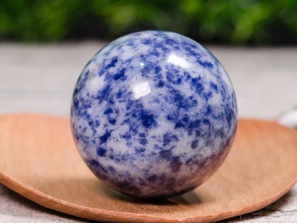 Blue Spot Jasper Crystal Ballblue Spot Stoneblue Spot Etsy