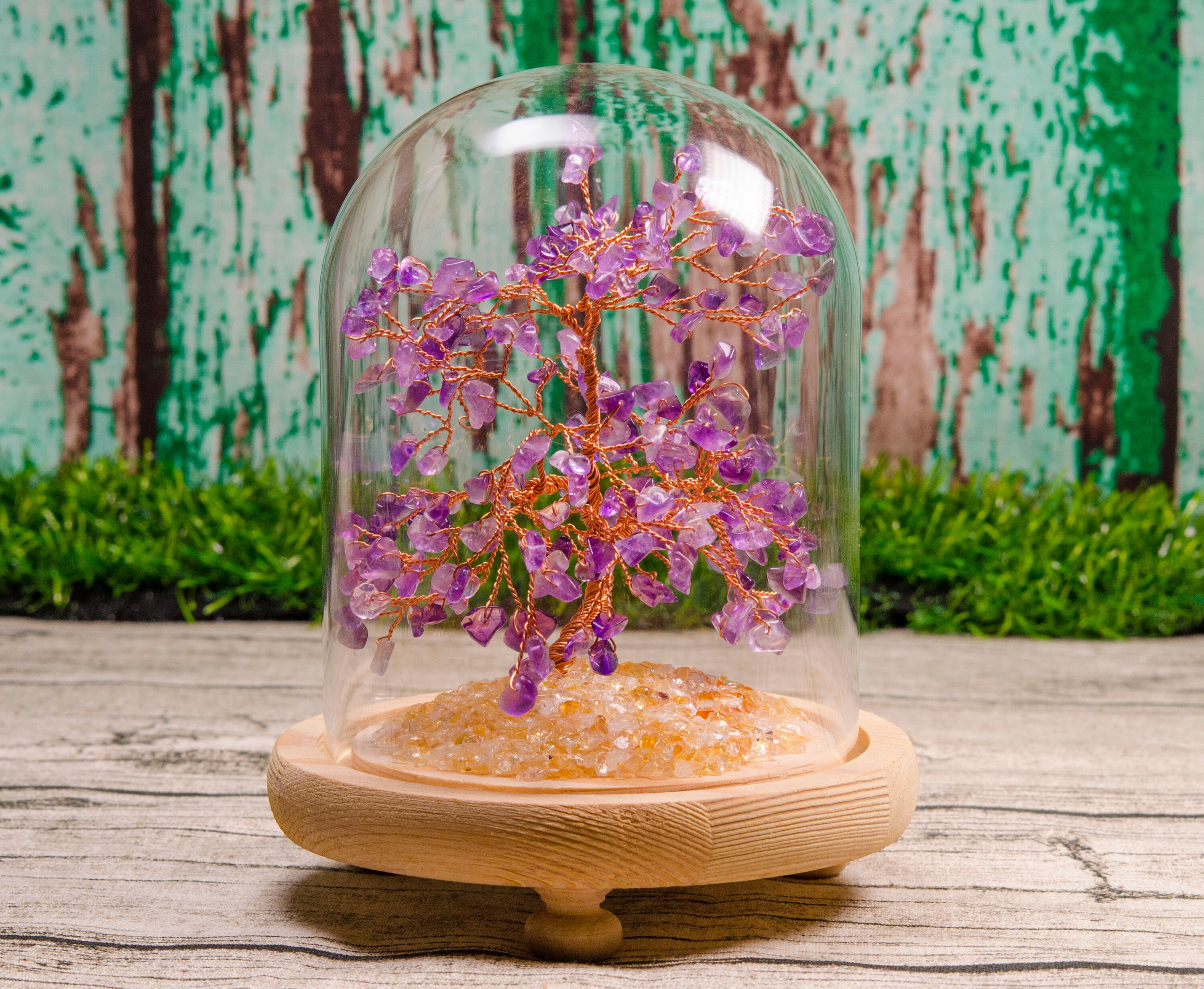 Amethyst Tree of Life Crystal Tree Amethyst Treegemstone Etsy