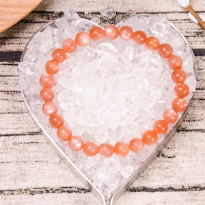 Clear Sun Stone Crystal Armband, Sieraden, Sun Stone Crystal Quartz Kraal, Crystal Bracelet, Cadeau voor haar, Crystal Bracelet, Cadeau voor mama