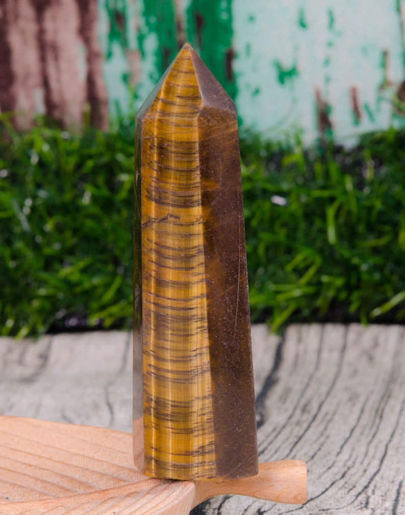 Gemstone Wand Obelisk Crystal Tiger Eyes Crystal Tower,Tiger Eye Crystal Quartz Point,Yellow Crystal Tower,Tiger/'s Eye Crystal Quartz Tower
