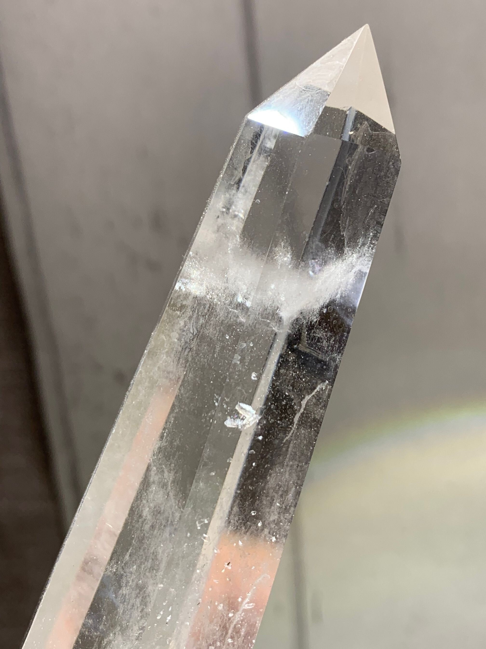 Natural Himalayan Blue Needle Clear Crystal Tower/Ultra-pure and powerful healing energy/Intense Chakra Spiritual Healing 5.88INCHES