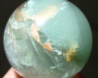 31mm Natural Clear Green Phantom Quartz Crystal Sphere/Phantom Ball Specimen/Phantom Crystal Collection/Special Gift/Healing Crystal