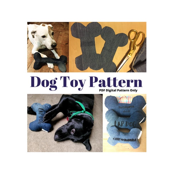 Dog Bone Toy Sewing Pattern PDF, Sewing Pattern