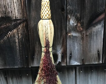 Escoba de cocina, escoba hecha a mano de arce, escoba de casa, regalo de bodas, inauguración de la casa