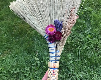 Hand Broom, Turkey Wing Broom, Lavender Witches Broom, Broom for Wedding, Housewarming Gift