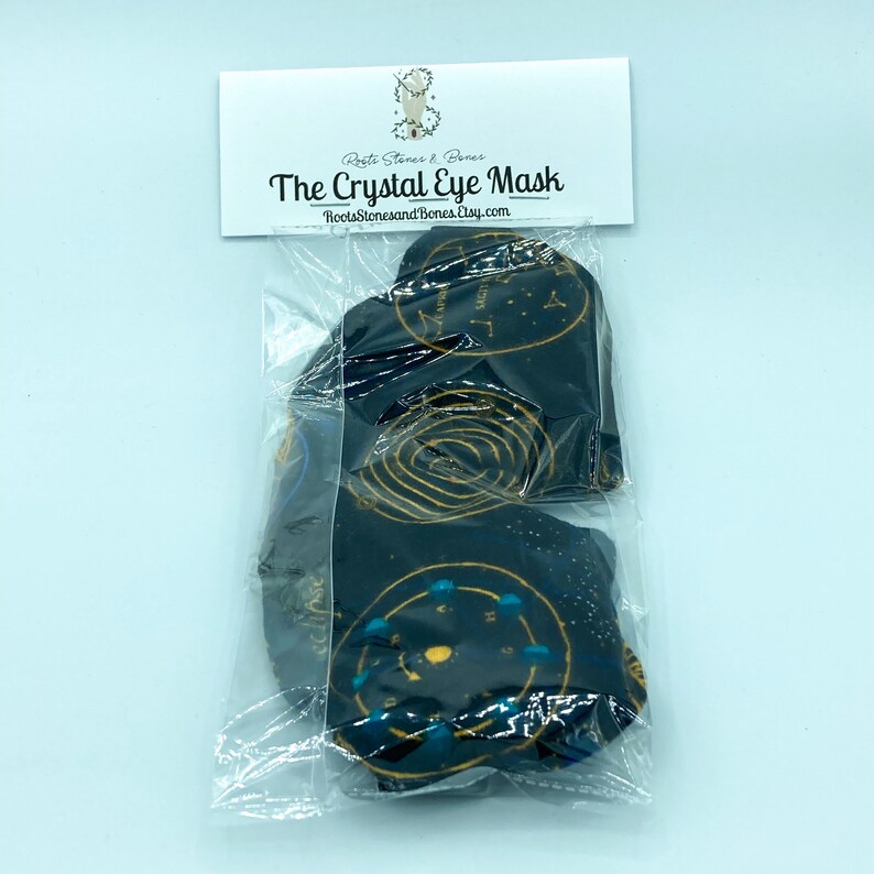 Crystal Eye Mask, Hidden Pocket Meditation Mask, Weighted Eye Mask, Lavender Eye Pillow, Tigers Eye Crystal Chips, Spa Mask, Gift for Mom image 8