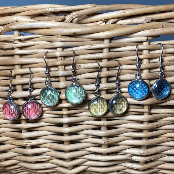 Snake skin earrings outlet