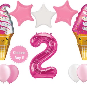 Ice Cream Party Balloon Kit | Ice Cream Party Decoration, Party Supplies, Sprinkles ice Cream balloons, Kids Birthday, Ice Cream Party