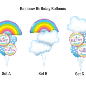 Rainbow Balloons | Rainbow Party Decor Unicorn Birthday Balloons Cloud Balloon Rainbow Baby Shower Rainbow Birthday Party Unicorn Theme