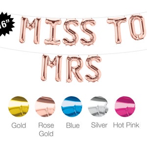 Miss To Mrs Banner Balloons Bridal Shower Banner Engagement Party Decorations Bachelorette Party Decor Bridal Shower Decor