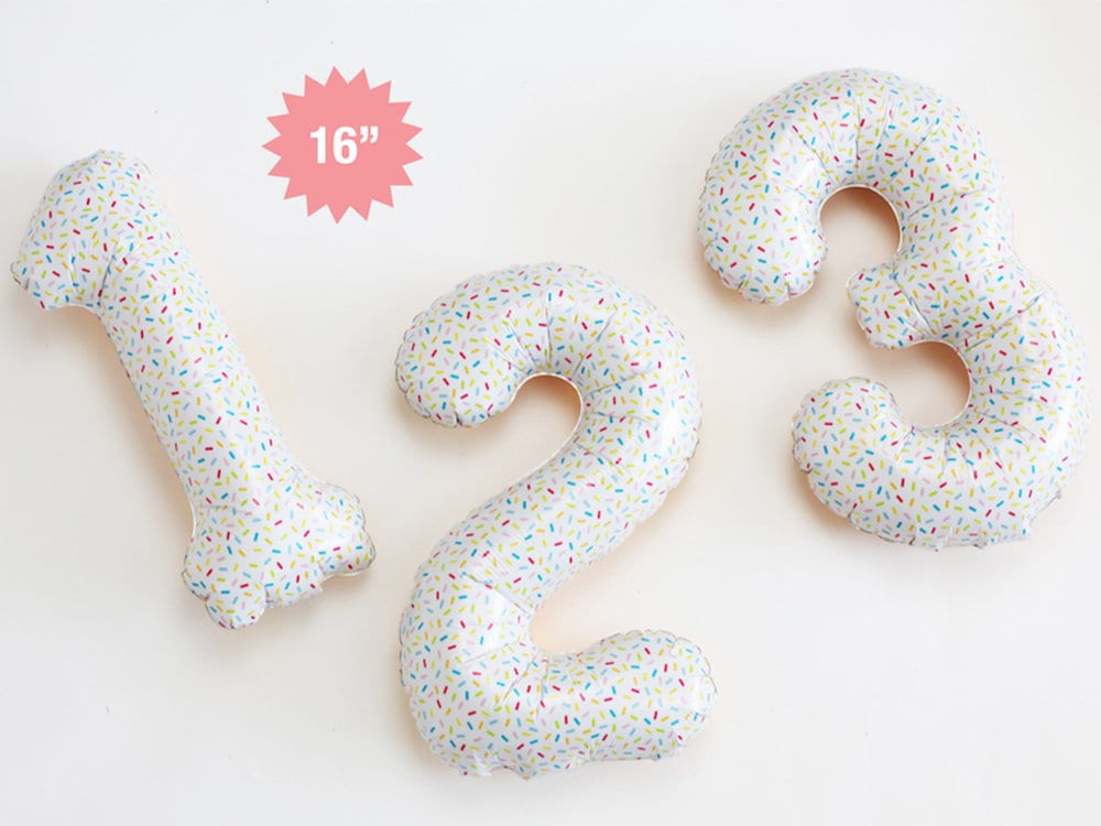 Sprinkles Number Balloon | Number Balloons Ice Cream Party Balloons Sprinkles Balloons Ice Cream Party Decorations First Birthday
