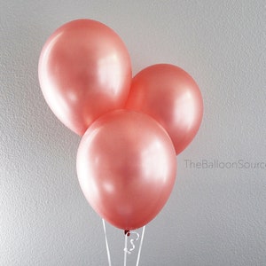 Juego de globos de oro rosa (3/6/12/25/50 unidades) / Globos de oro rosa para decoración de fiestas, bodas, despedidas de soltera, cumpleaños y Año Nuevo