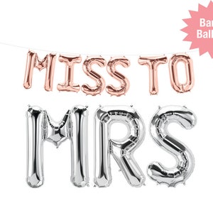 Fräulein an Frau Banner Luftballons Brautdusche Banner Verlobung Party Dekorationen Bachelorette Party Dekor Brautdusche Dekor