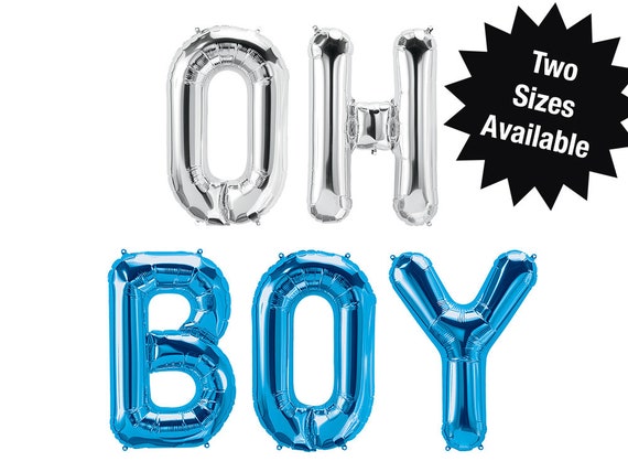 oh boy balloons silver