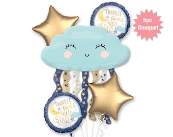 Twinkle Little Star Balloon Bouquet | Boy Shower Decor