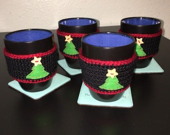 Christmas Mug Cozy / Cozy Cup Warmer / Tea Cozy / Mug Sweater / Crochet Mug Cozy