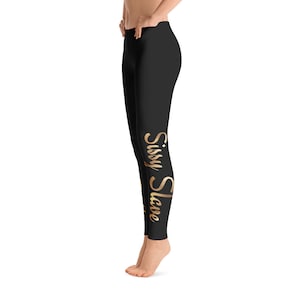 Sissy Doll - Sissy Slave Leggings in stylish gold on black
