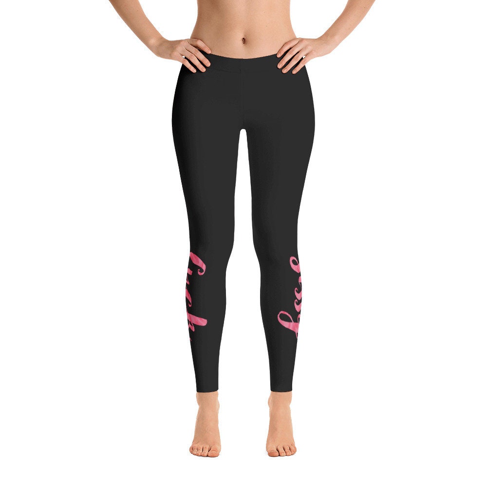 Cuckold - Sissy Leggings - lipsmacking pink on black