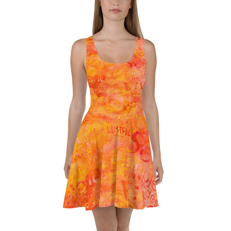 Hotwife & Vixen Skater Dress Sexy Dress in Orange - Etsy