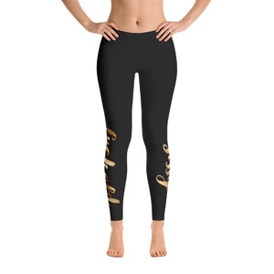 Cuckold - Sissy Leggings - gold on black