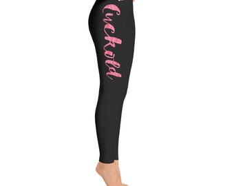 Cuckold - Sissy Leggings - lipsmacking pink on black