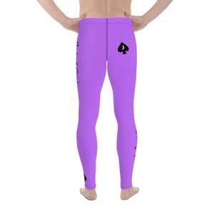 Jack of Spades Herren Leggings - schwarz auf magenta