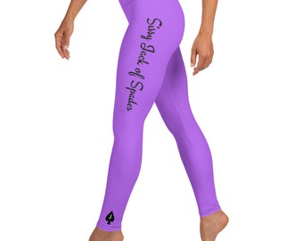 Sissy Jack of Spades Leggings, noir sur magenta