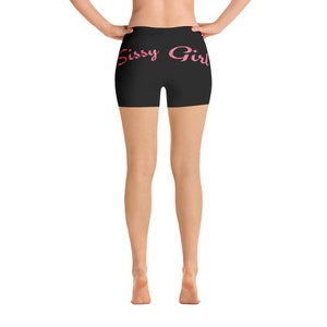 Sissy Girl Shorts - Schmatzen pink auf schwarz