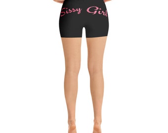 Sissy Girl Shorts - lip smacking pink on black