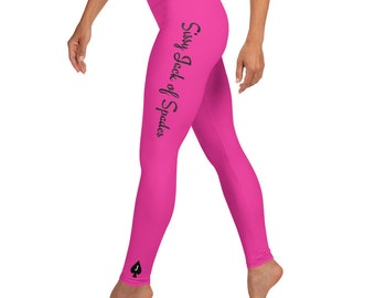 Sissy Jack of Spades Leggings, black on pink, ideal gift for a sissy in your life.
