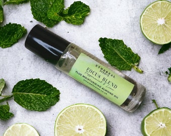 Focus blend: peppermint and lime roll on