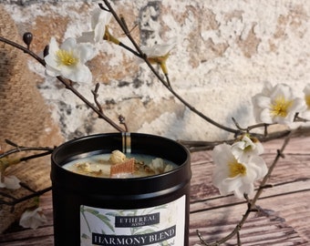 Harmony blend: jasmine, neroli & sandalwood soy wax candle