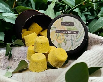 Energy blend: lemon, eucalyptus & basil shower steamers