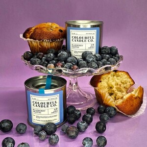 Blueberry Muffin Soy Wax Candle | Paint Tin 005 | Colourful Candle Co.